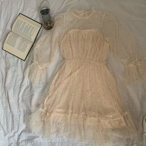 Creme tulle dress
